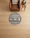 Desert Modern Eco Rug Series Collection Area Rug -  Sonora Round Khaki Gray  lifestyle 74