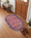 Zahara Oasis Collection Area Rug -  Ouarzazate Oval Antique Red  lifestyle 74