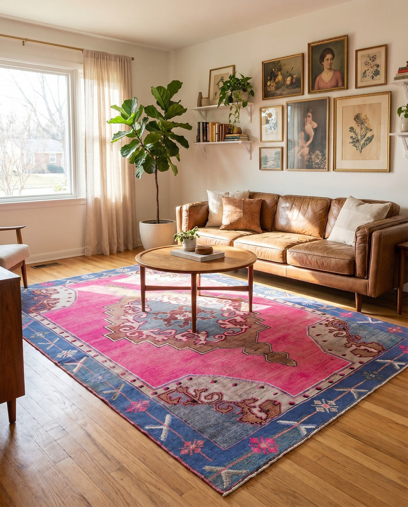 Heritage Elegance Collection Area Rug -  Winterthur (Fuchsia) Rectangle Fuchsia  lifestyle 11