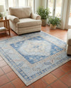 Savannah Series Collection Area Rug -  Augusta (Sky blue) Square Sky blue  lifestyle 47
