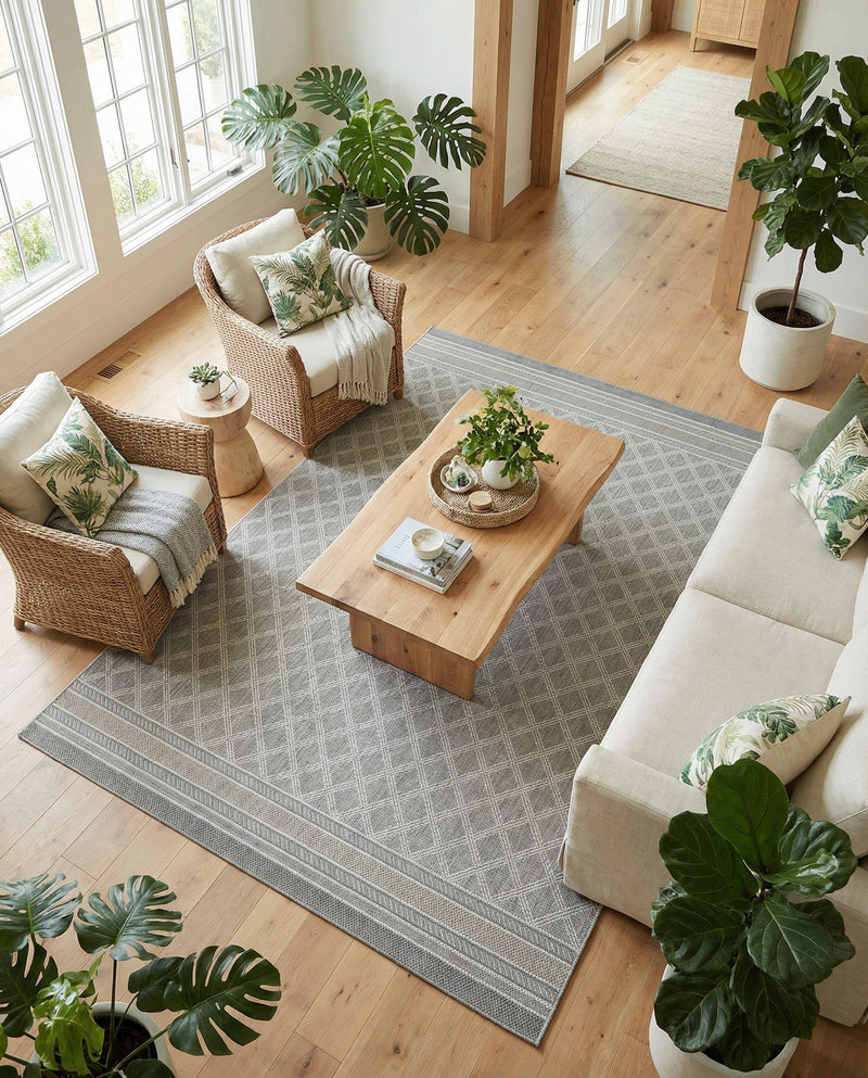 Savannah Pergola Collection Area Rug - Savannah Rectangle Gray  lifestyle 37