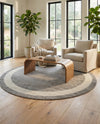 Studio Haven Collection Area Rug -  Alcove (Gray) Round Gray  lifestyle 27