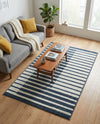 Copenhagen Edge Collection Area Rug -  Vesterbro Rectangle Blue  lifestyle 42