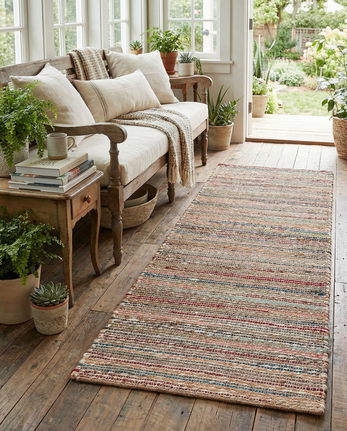 Savannah Jute Collection Area Rug - Serengeti Runner Multi  lifestyle 49