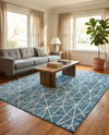 Garden Maze Retreat Collection Area Rug -  Arborlane Rectangle Blue  lifestyle 19