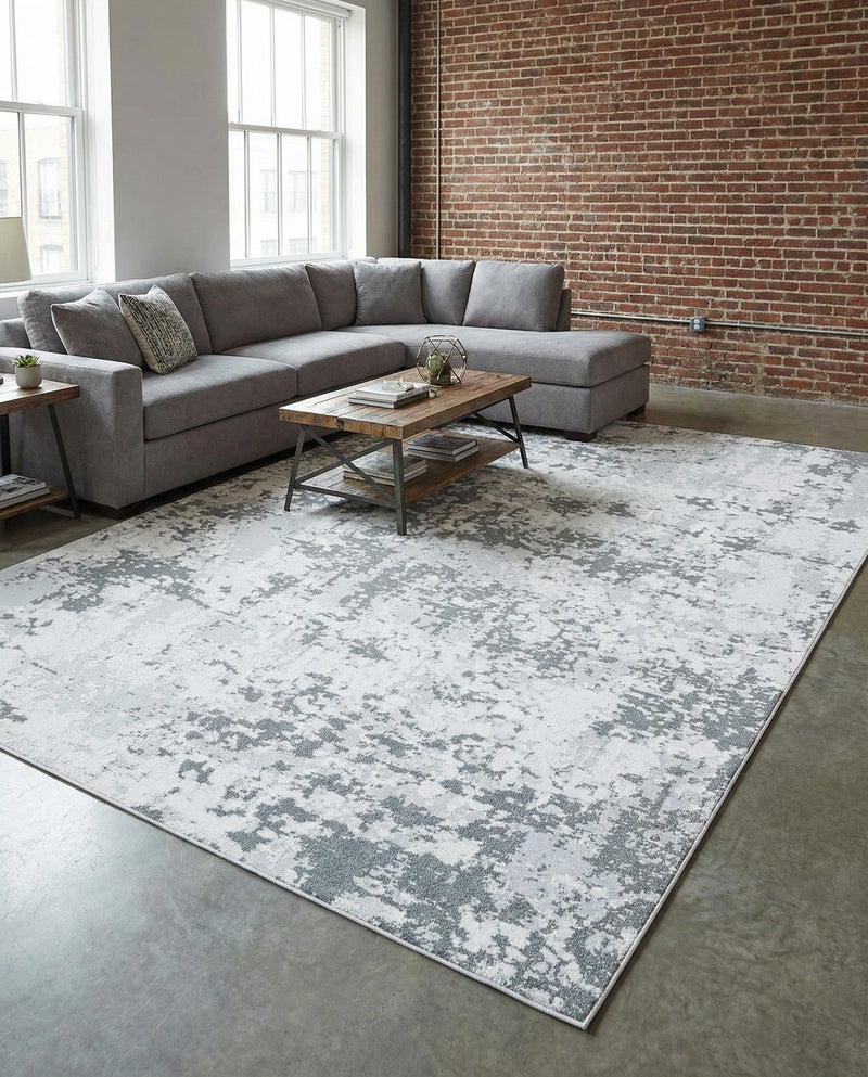 Cathedral Elegance Collection Area Rug -  Basilica Rectangle Gray  lifestyle 49