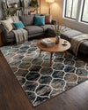 Trellis Mosaic Collection Area Rug -  Pergolatown (Blue Multi) Rectangle Blue Multi  lifestyle 17