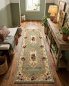Versailles Elegance Collection Area Rug -  Louveciennes (Green) Runner Green  lifestyle 51