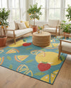 Coastal Terrace Collection Area Rug -  Cove Rectangle Blue  lifestyle 20