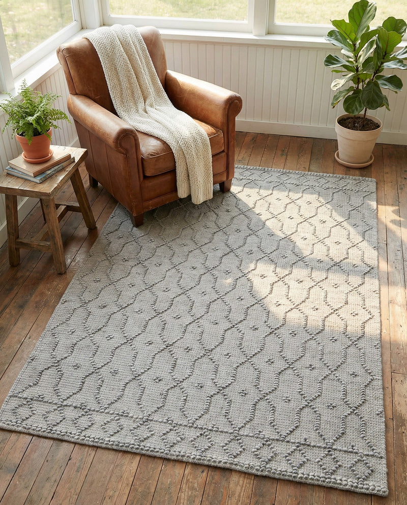 Savannah Weave Collection Area Rug - Serengeti Rectangle Gray  lifestyle 28