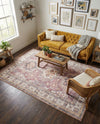 Heritage Elegance Collection Area Rug -  Neuschwanstein Rectangle Antique Rose Pink  lifestyle 22