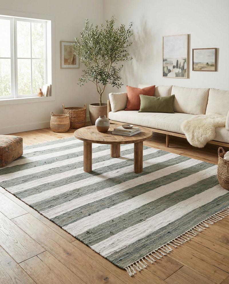 Tassel Trail Collection Area Rug - Pathway (Gray) Rectangle Gray  lifestyle 13