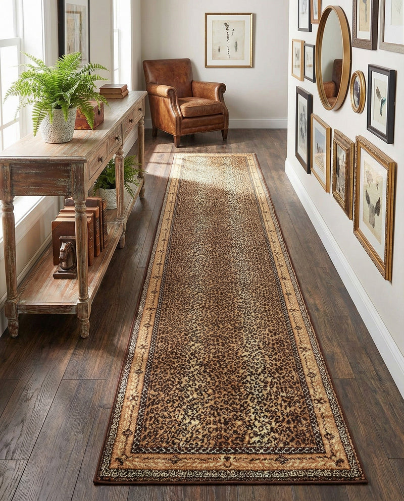 Savannah Sojourn Collection Area Rug -  Limpopo Runner Brown  lifestyle 57