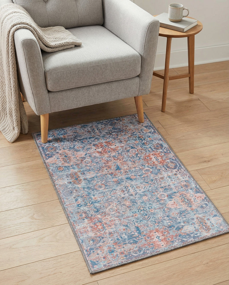 Heritage Elegance Collection Area Rug -  Potala Rectangle Blue  lifestyle 14