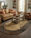 Bistro Lounge Collection Area Rug -  Affogato Oval Beige  lifestyle 58