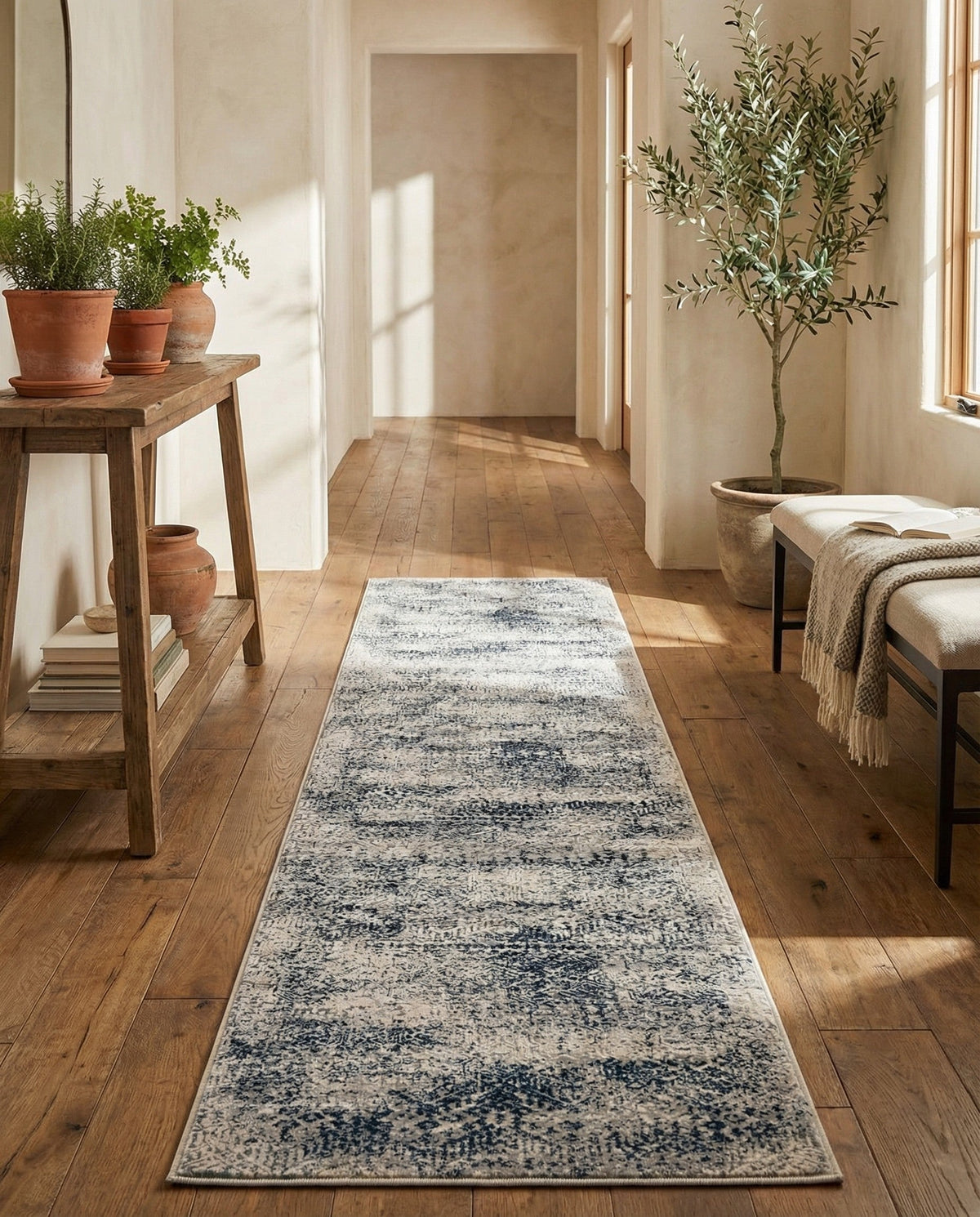 Bloomsbury Elegance Collection Area Rug -  Pimlico Runner Blue  lifestyle 158