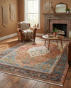 Caribbean Breeze Collection Area Rug -  Vieques Rectangle Rust Red  lifestyle 18