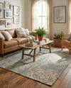 Savannah Threads Collection Area Rug -  Kalahari Square Antique Blue  lifestyle 52