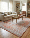 Mykonos Manor Collection Area Rug -  Tinos (Salmon Pink) Rectangle Salmon Pink  lifestyle 12