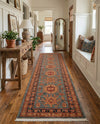 Persian Elegance Collection Area Rug -  Bushehr Runner Light Blue  lifestyle 53