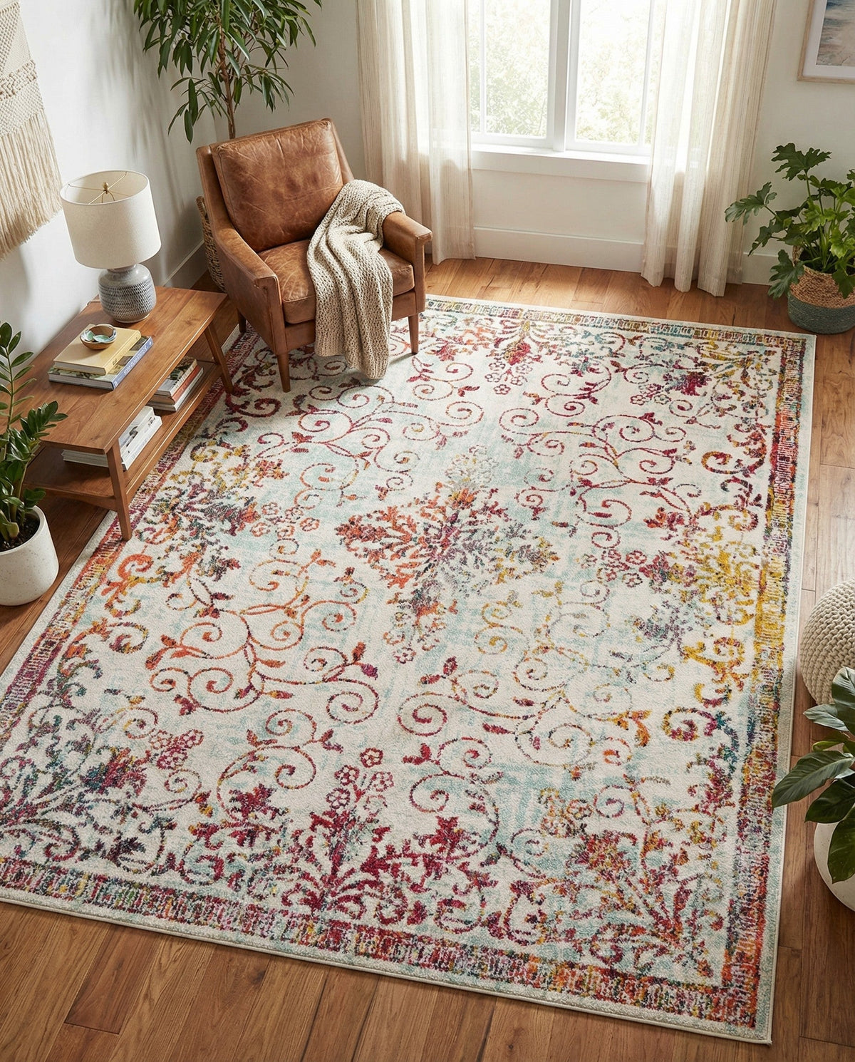 Brighton Terrace Collection Area Rug -  Saltdean Rectangle Ivory  lifestyle 15