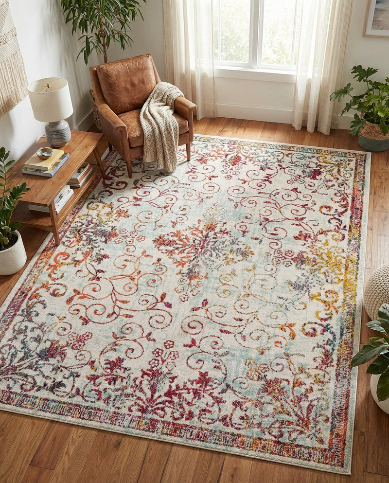 Brighton Terrace Collection Area Rug -  Saltdean Rectangle Ivory  lifestyle 15