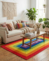 Sunset Isle Wool Braids Collection Area Rug - Paradise Rectangle Multi  lifestyle 15