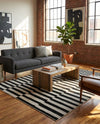 Soho Elegance Collection Area Rug -  Hudson (Black) Rectangle Black  lifestyle 21