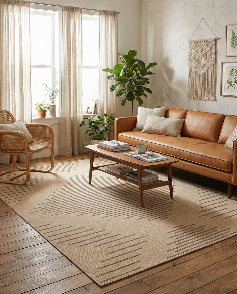 Sahara Sands Collection Area Rug -  Merimde Rectangle Natural  lifestyle 14