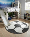Wonder Tykes Collection Area Rug -  Mirth Round Black and White  lifestyle 18