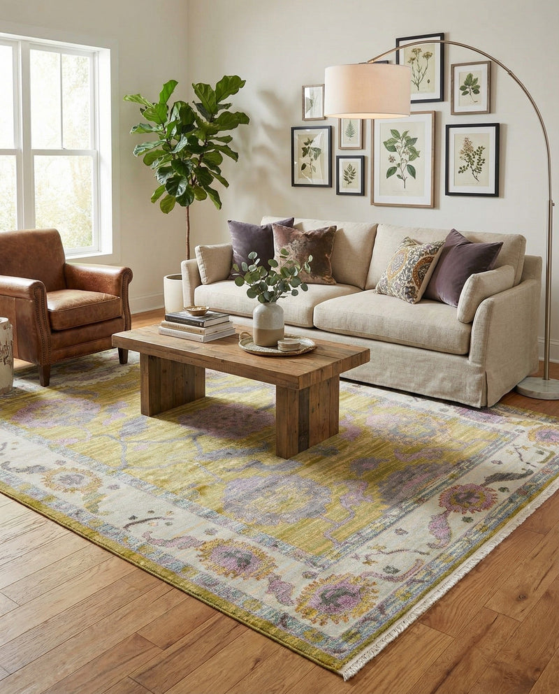Arcadia Rugs Collection Area Rug - Eden (Green) Rectangle Green  lifestyle 13