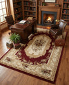 Versailles Elegance Collection Area Rug -  Louveciennes (Red) Rectangle Red  lifestyle 5