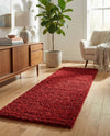 Plush Oasis Collection Area Rug - Serenity (Cherry Red) Runner Cherry Red  lifestyle 76