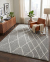 Cozy Haven Shag Collection Area Rug - Serenity (Cloud Gray) Rectangle Cloud Gray  lifestyle 14