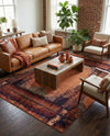 Marrakesh Elegance Collection Area Rug -  Sijilmasa Rectangle Orange  lifestyle 24