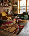 Bistro Lounge Collection Area Rug -  Macchiato Rectangle Multi  lifestyle 9