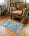 Caribbean Breeze Collection Area Rug -  Quantic Rectangle Blue  lifestyle 3