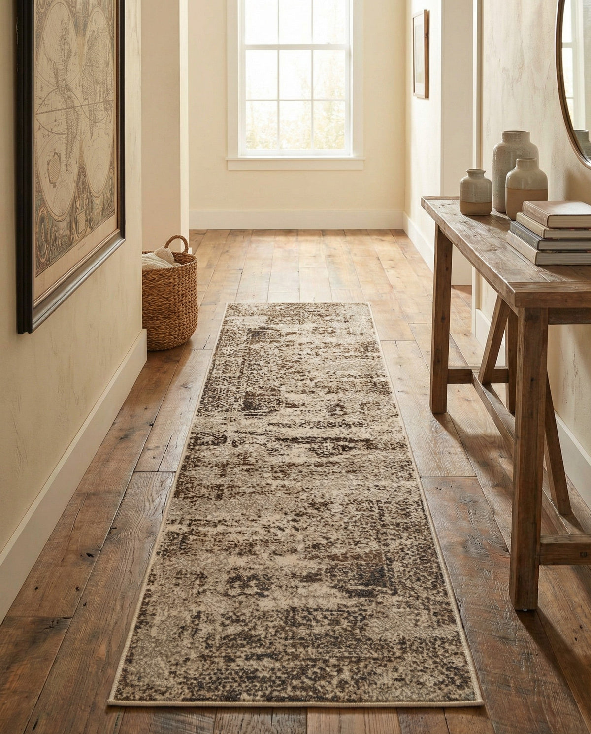 Gobi Sands Collection Area Rug -  Badain Runner Cream  lifestyle 90