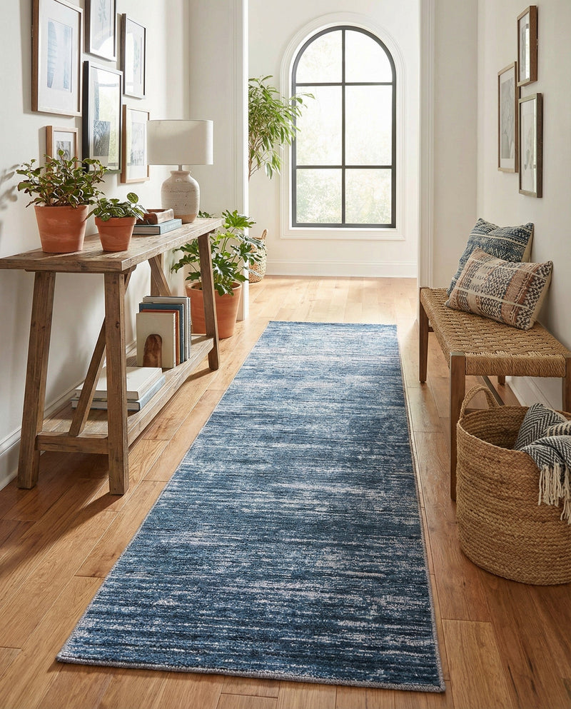 Sahara Essence Collection Area Rug - Oasis (Blue) Runner Blue  lifestyle 68