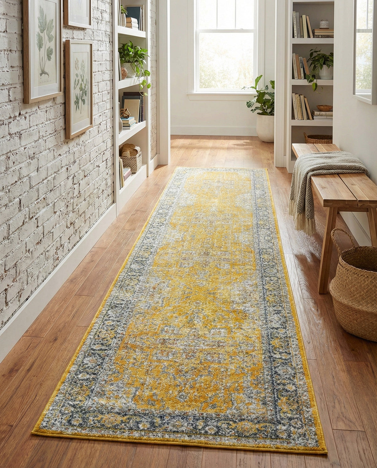 Caribbean Breeze Collection Area Rug -  Andros Runner Yellow  lifestyle 151