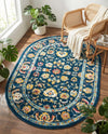 Adriana Terrace Collection Area Rug -  Positano (Navy Blue) Oval Navy Blue  lifestyle 57