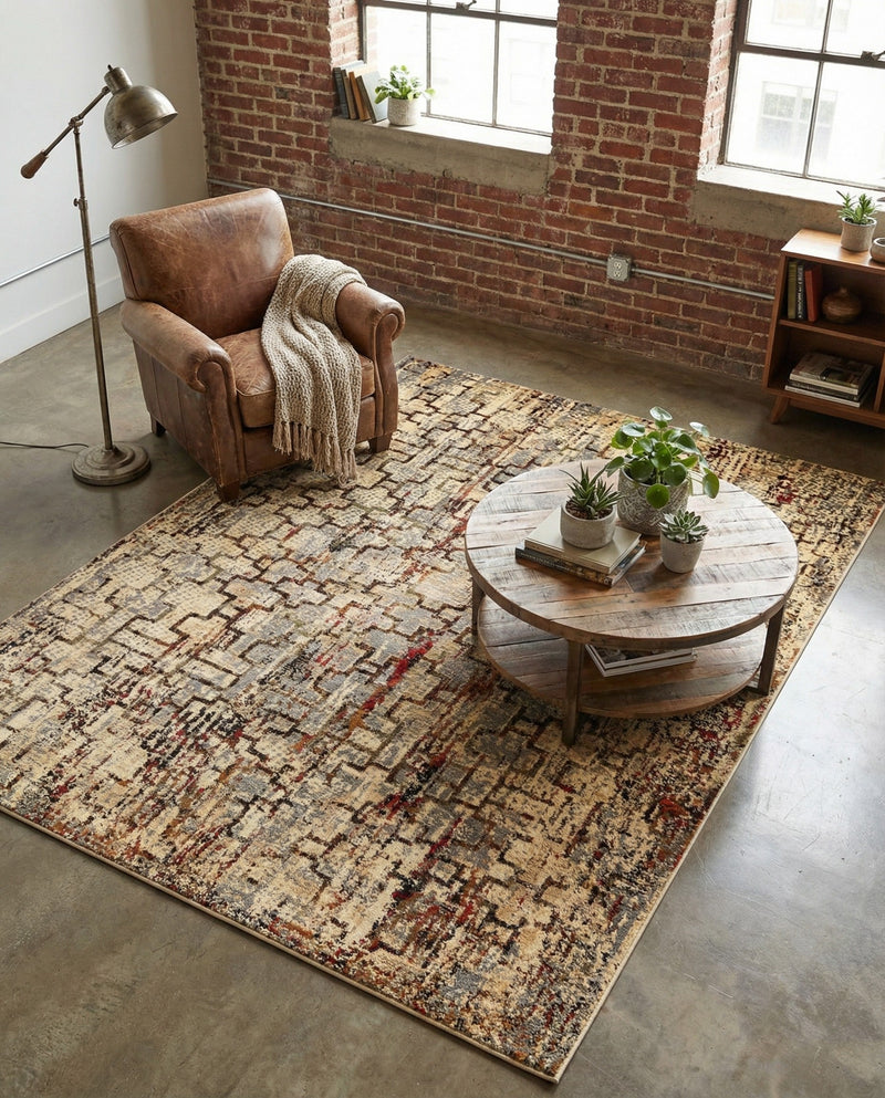 Neptune Elegance Collection Area Rug -  Proteus Rectangle Beige Cream  lifestyle 25