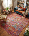 Caribbean Breeze Collection Area Rug -  Xcalak Rectangle Red  lifestyle 27