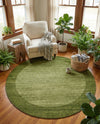 Studio Haven Collection Area Rug -  Conservatory (Light Green) Round Light Green  lifestyle 61