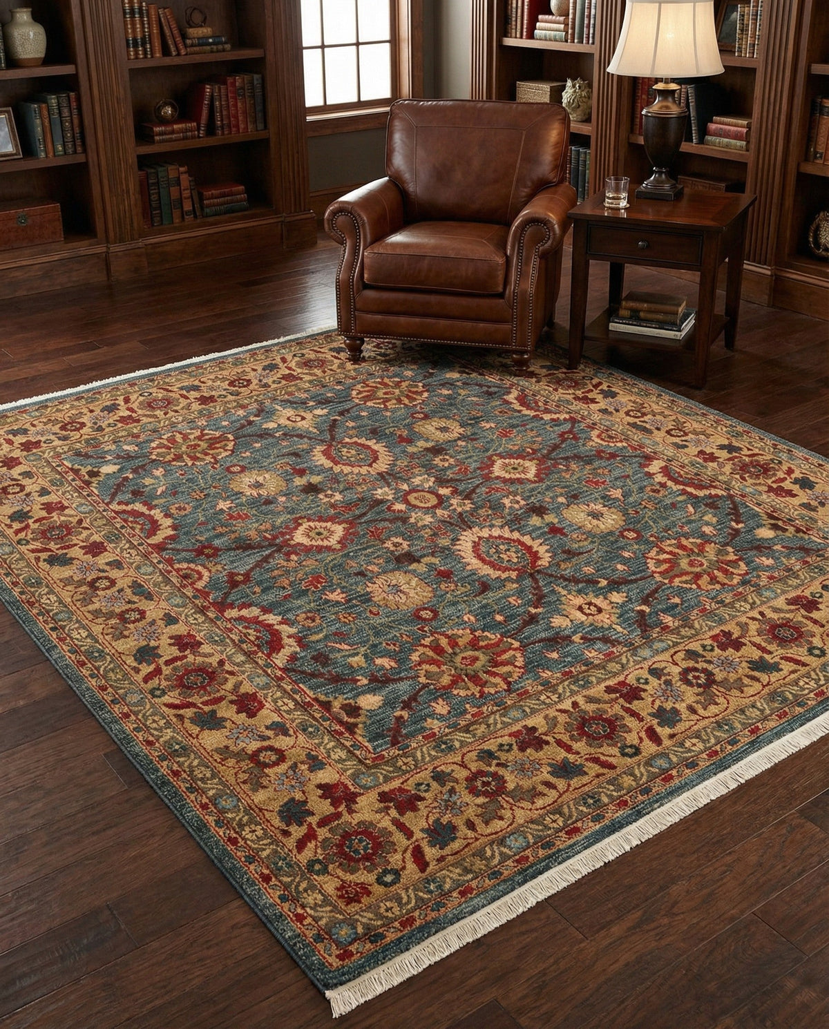 Chelsea Elegance Collection Area Rug -  Osterley Square Blue  lifestyle 187