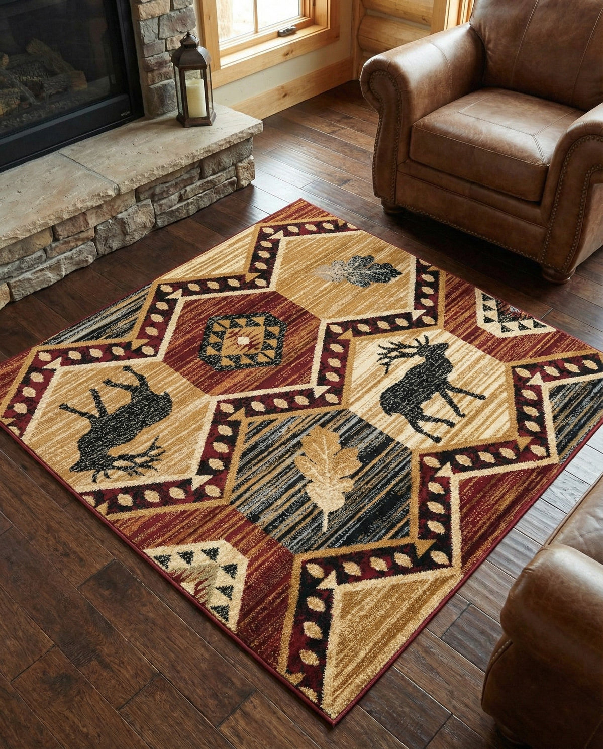 Frontier Trails Collection Area Rug -  Mesa Square Multi  lifestyle 84