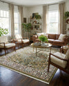 Persian Elegance Collection Area Rug -  Kerman (Green) Rectangle Green  lifestyle 14
