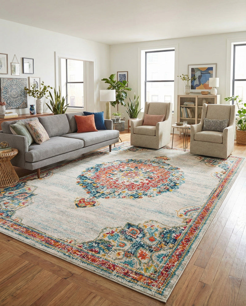Brighton Terrace Collection Area Rug - Hove (Ivory) Rectangle Ivory  lifestyle 9