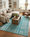Brighton Stripes Collection Area Rug - Sussex (Light Blue) Rectangle Light Blue  lifestyle 15