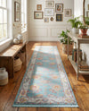 Arcadia Rugs Collection Area Rug - Eden (Aqua and Blue) Runner Aqua and Blue  lifestyle 51